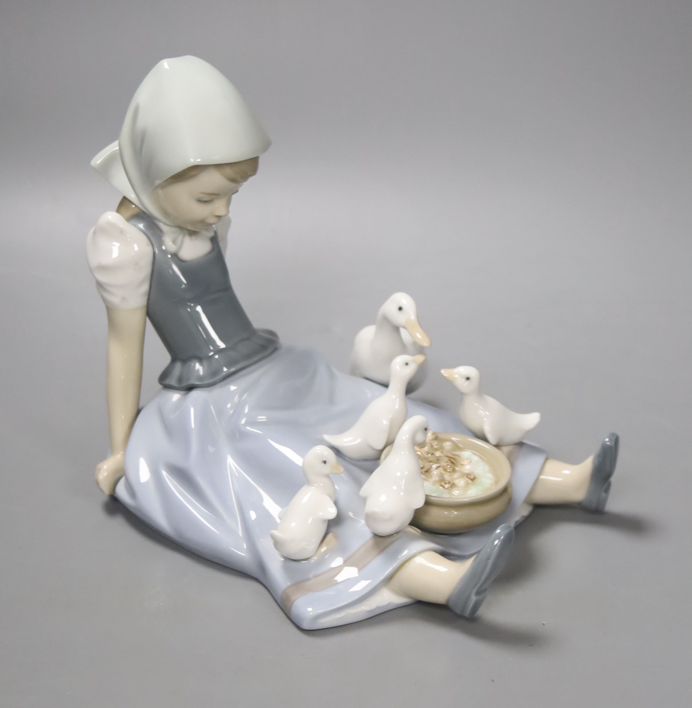 A Lladro group 'My Hungry Brood', no 5074, 17cm high